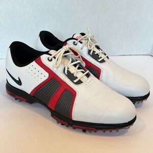 Nike Zoom  Men's Golf Shoes in White, Black, and Red Size 9.5